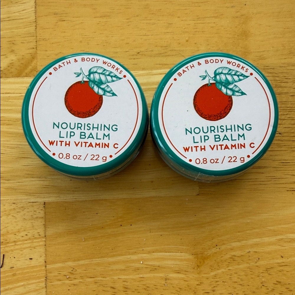 Bath & Body Works Lip Balm Tin - Teal, White & Red